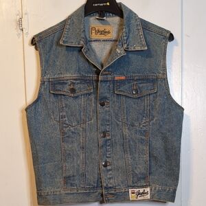 Vint. 90s Gasoline Jeans Denim Vest mens size small